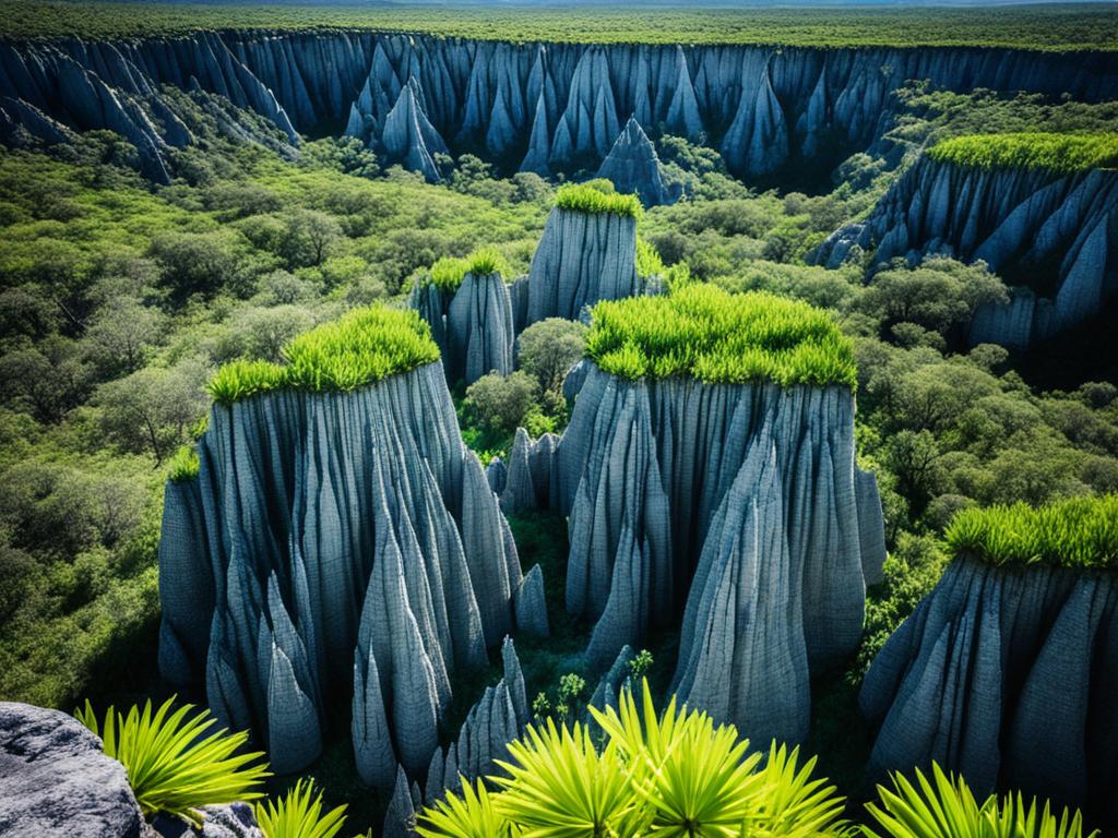 Einzigartige Pflanzen im Tsingy de Bemaraha Nationalpark